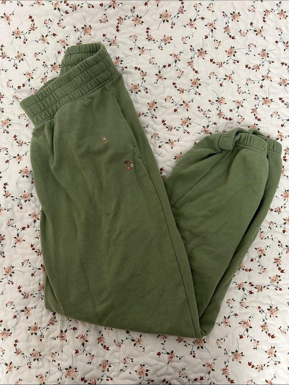 American Eagle Outfitters Olive Green Fleece Joggers